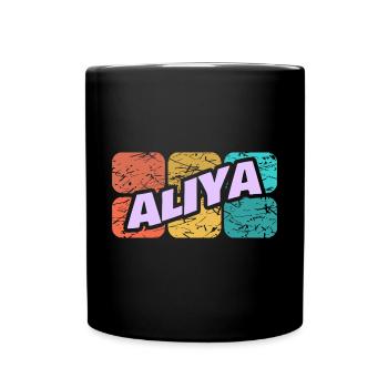 Gift for Aliya - Full Colour Mug - black - Front