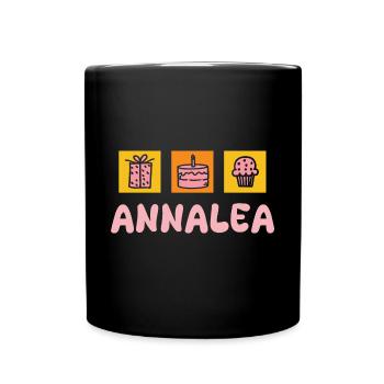 First name Annalea - Full Colour Mug - black - Front