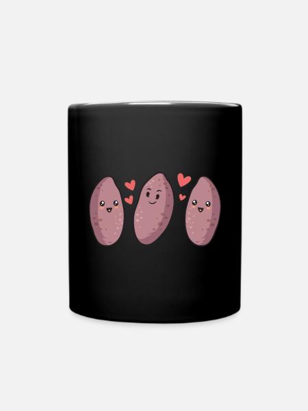 Süßkartoffel Wurzelgemüse - Tasse einfarbig - Schwarz