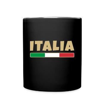 Italie, drapeau italien - Mug uni - noir - Devant
