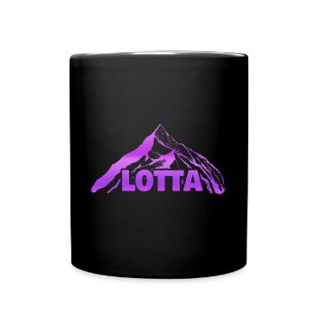 Lotta als Berg - Tasse einfarbig - Schwarz - Vorne