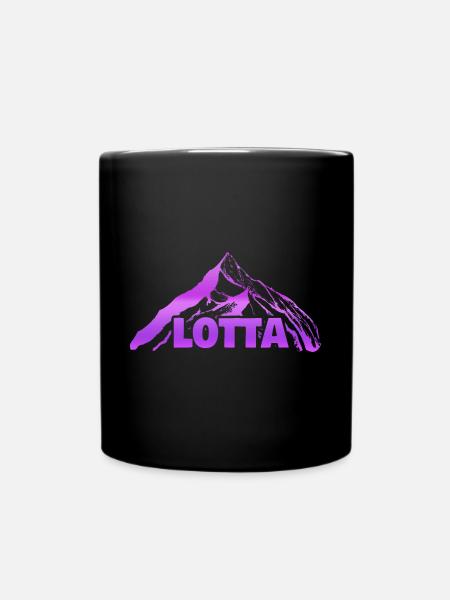 Lotta als Berg - Tasse einfarbig - Schwarz