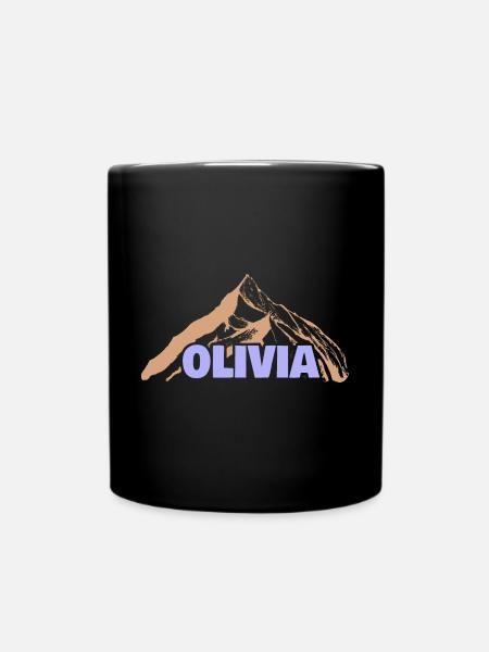 Geschenk für Olivia - Tasse einfarbig - Schwarz