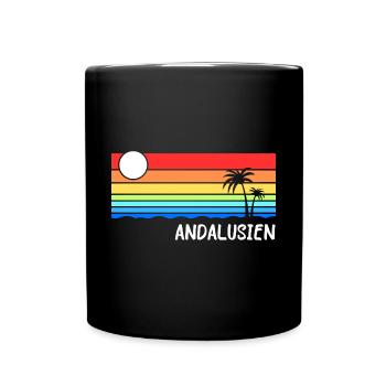 Andalusien Spanien Urlaub Idee - Tasse einfarbig - Schwarz - Vorne
