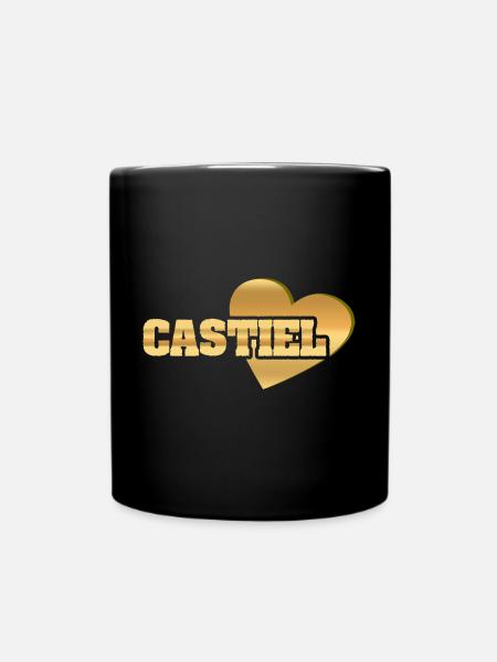 Castiel als Gold - Tasse einfarbig - Schwarz