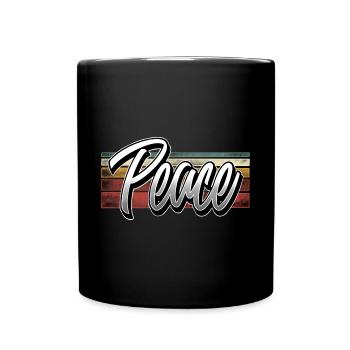 Peace - Tasse einfarbig - Schwarz - Vorne