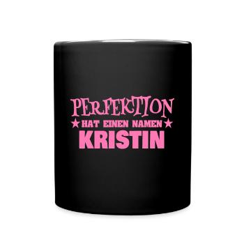 Kristin comme prénom de femme - Mug uni - noir - Devant