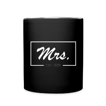 Mrs. EST 2025 - For New Wives - Full Colour Mug - black - Front