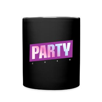 Party Crew - Tasse einfarbig - Schwarz - Vorne
