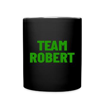 Team Robert - Tasse einfarbig - Schwarz - Vorne