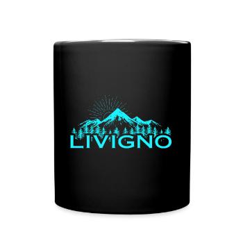 Livigno Ski Resort Italian Alps Souvenir Skiing - Full Colour Mug - black - Front