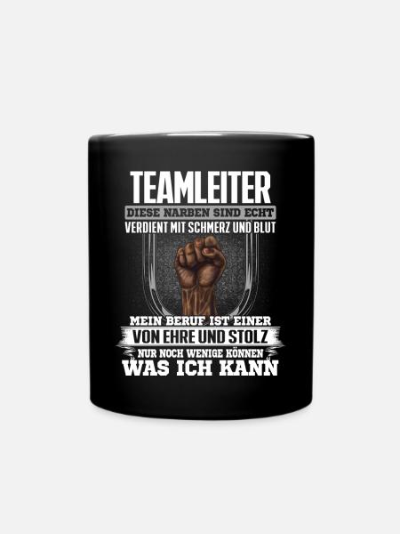 TEAMLEITER - Ehre und Stolz - Tasse einfarbig - Schwarz