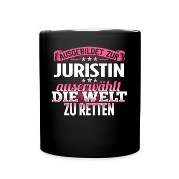 JURISTIN - Die Auserwählte - Tasse einfarbig - Schwarz - Vorne