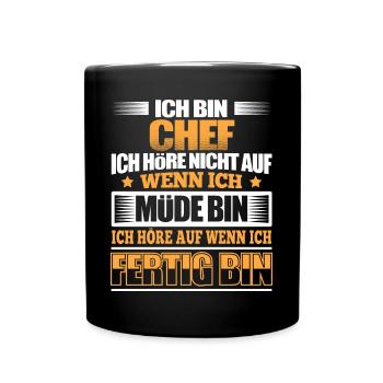 CHEF - Der Fertigsteller - Tasse einfarbig - Schwarz - Vorne