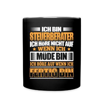 STEUERBERATER - Der Fertigsteller - Tasse einfarbig - Schwarz - Vorne