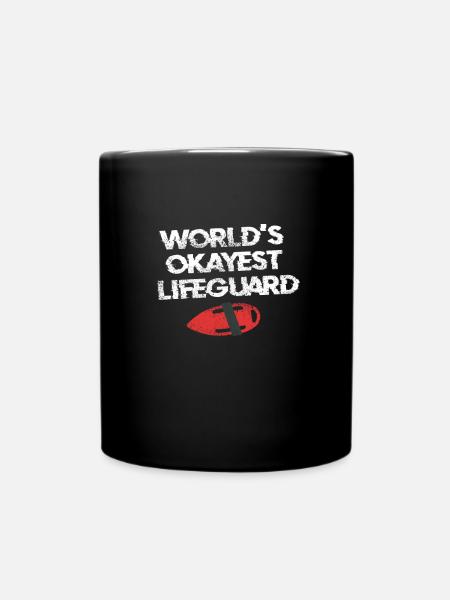Bademeister Rettungschwimmer - Tasse einfarbig - Schwarz