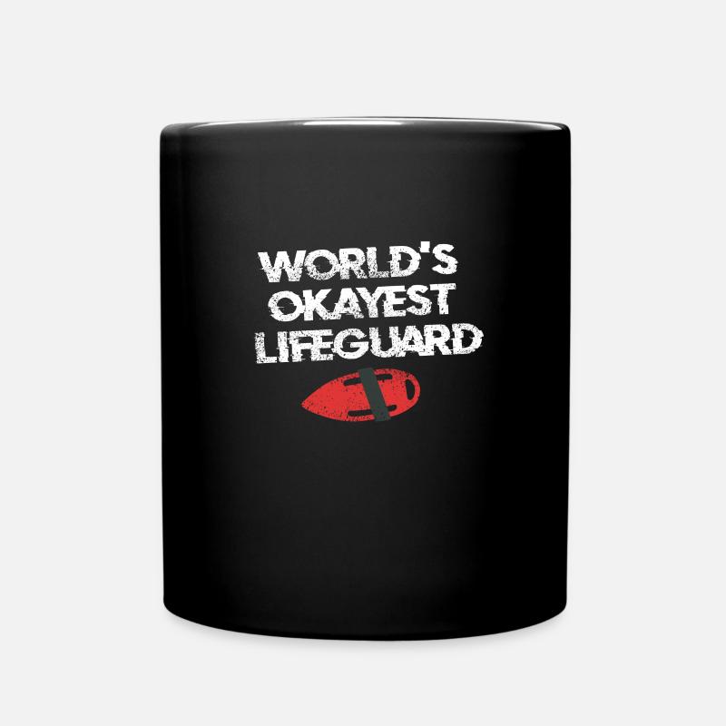 Bademeister Rettungschwimmer - Tasse einfarbig - Schwarz
