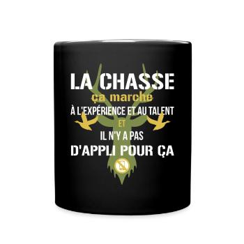 Chasse - pas d'appli pour ça - Mug uni - noir - Devant