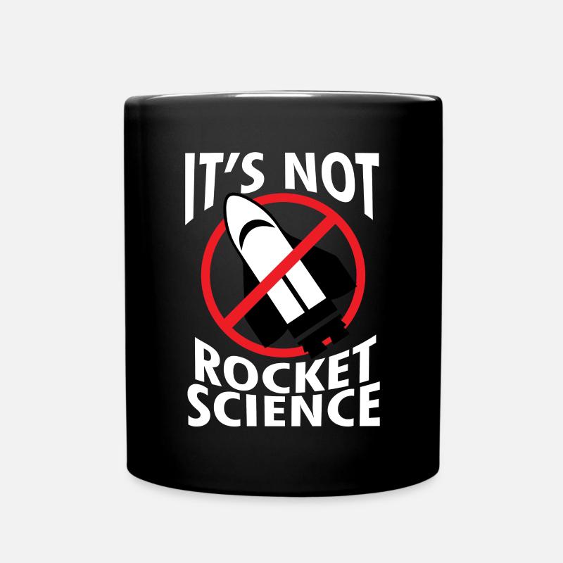 Rakete - Wissenschaft- Rocket science - Geschenk - Tasse einfarbig - Schwarz