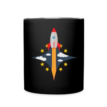 Rocket - Galaxy Space Space Astronaut - Full Colour Mug - black - Front