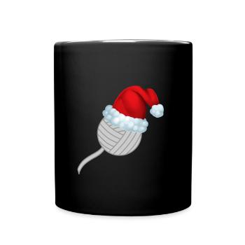 Christmas Wool Knitting Funny Shirt Gift - Full Colour Mug - black - Front