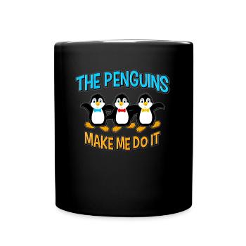 Comic Kawaii avec un oiseau marin drôle - Mug uni - noir - Devant