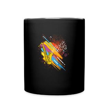 Joueur de saxophone Saxophoniste Saxophone Art Gift - Mug uni - noir - Devant