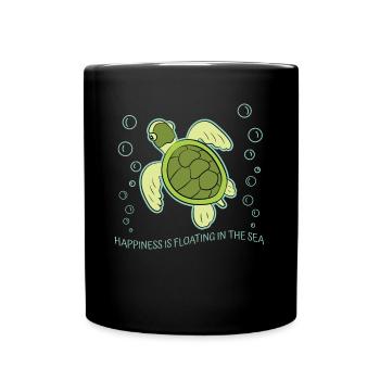 Cute Funny Turtle Sea Turtles Gift Turtle Lover - Full Colour Mug - black - Front