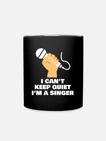 Je suis un chanteur, un chanteur - Mug uni - noir
