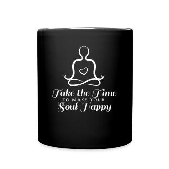 Idées de cadeau pour professeur de yoga Namaste Om Yoga - Mug uni - noir - Devant