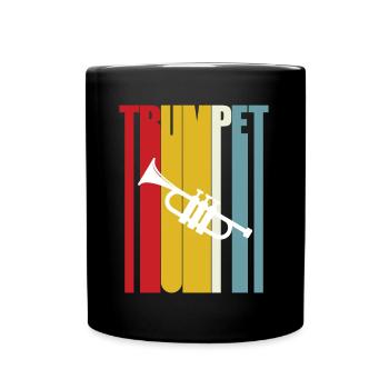 Retro Trompeter Trumpeter Geschenkidee Jazz - Tasse einfarbig - Schwarz - Vorne