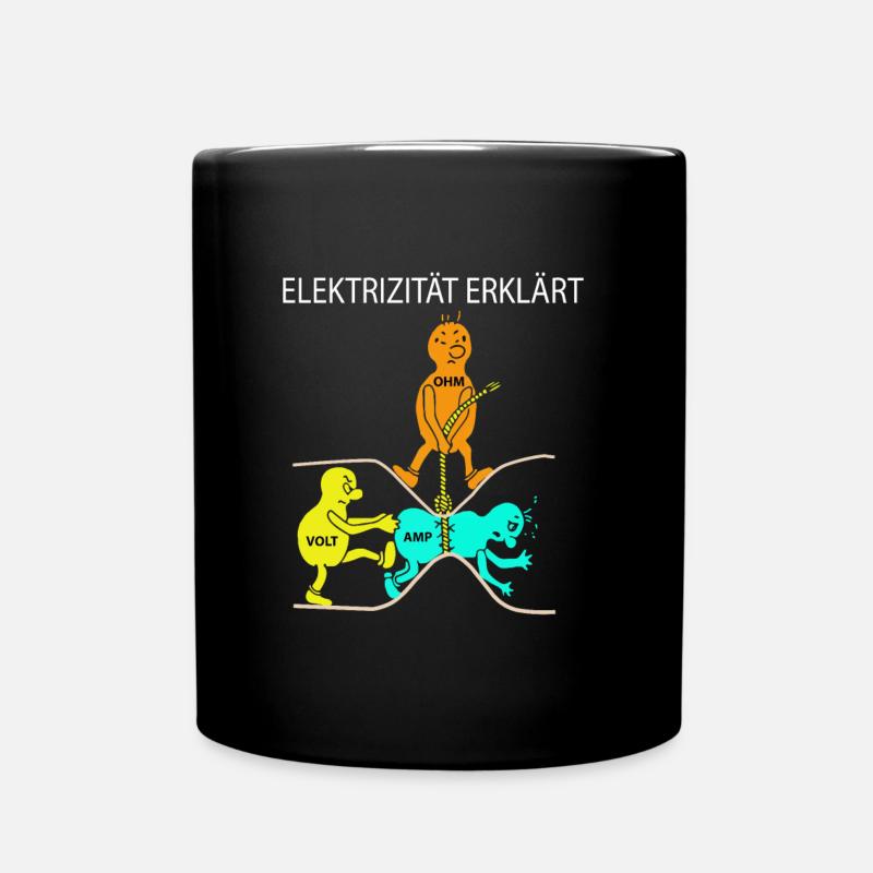 Electricity simply clarifies - Full Colour Mug - black