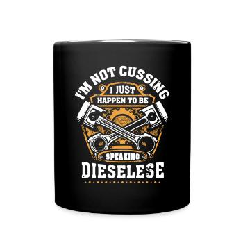 Chemise de mécanicien diesel - Mug uni - noir - Devant