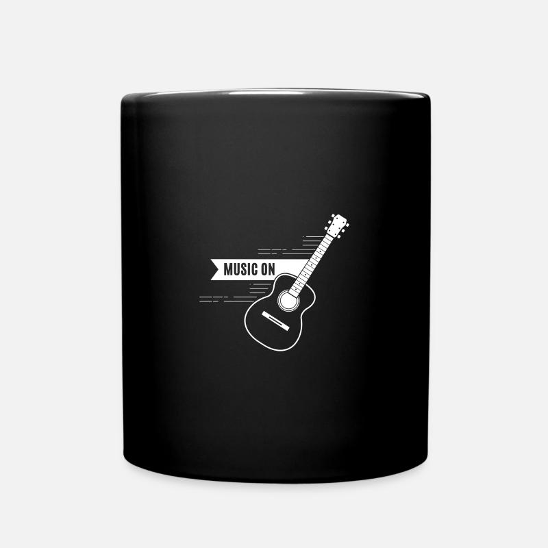 Gitarre - Guitar - Tasse einfarbig - Schwarz