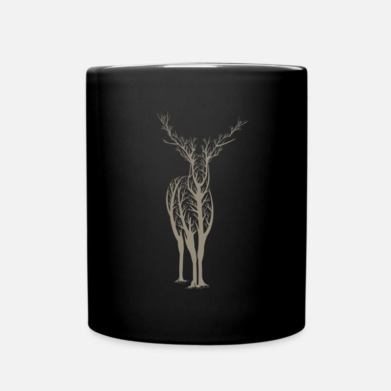 Hirsch - Tasse einfarbig - Schwarz