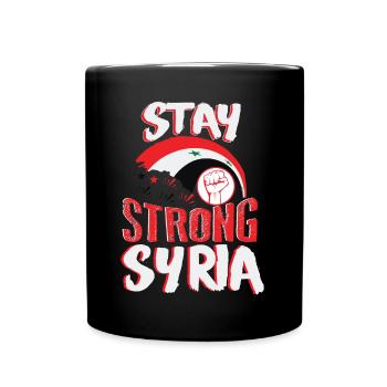 Syria Syrien Nahost Geschenk Syrisch Land Nation - Tasse einfarbig - Schwarz - Vorne