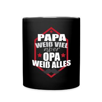 Funny daddy grandpa gift - Full Colour Mug - black - Front