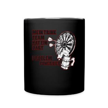 DART AND BEER Hobby Dart Player Gift - Full Colour Mug - black - Front