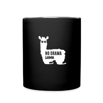 Lama - Llama / NO DRAMA LAMA - Tasse einfarbig - Schwarz - Vorne