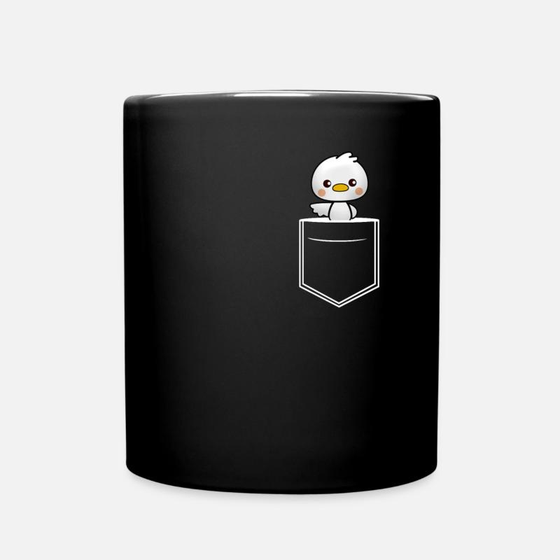 Breast pocket duck - Full Colour Mug - black