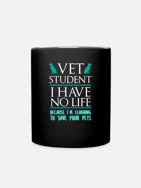 Vet student gift vet assistant animal care - Full Colour Mug - black