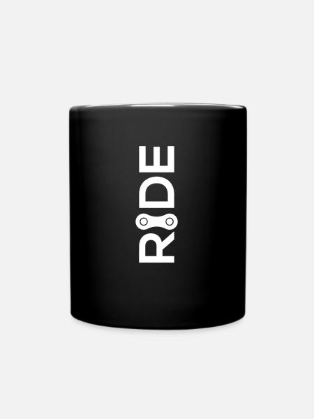 Ride Fahrrad Mountainbike Rennrad Downhill BMX MTB - Tasse einfarbig - Schwarz