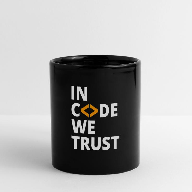 In code we trust Programmierer Geek Coding Nerd Tasse einfarbig
