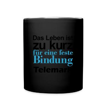 Telemark Ski Life Firm Bond - Free your heel - Full Colour Mug - black - Front