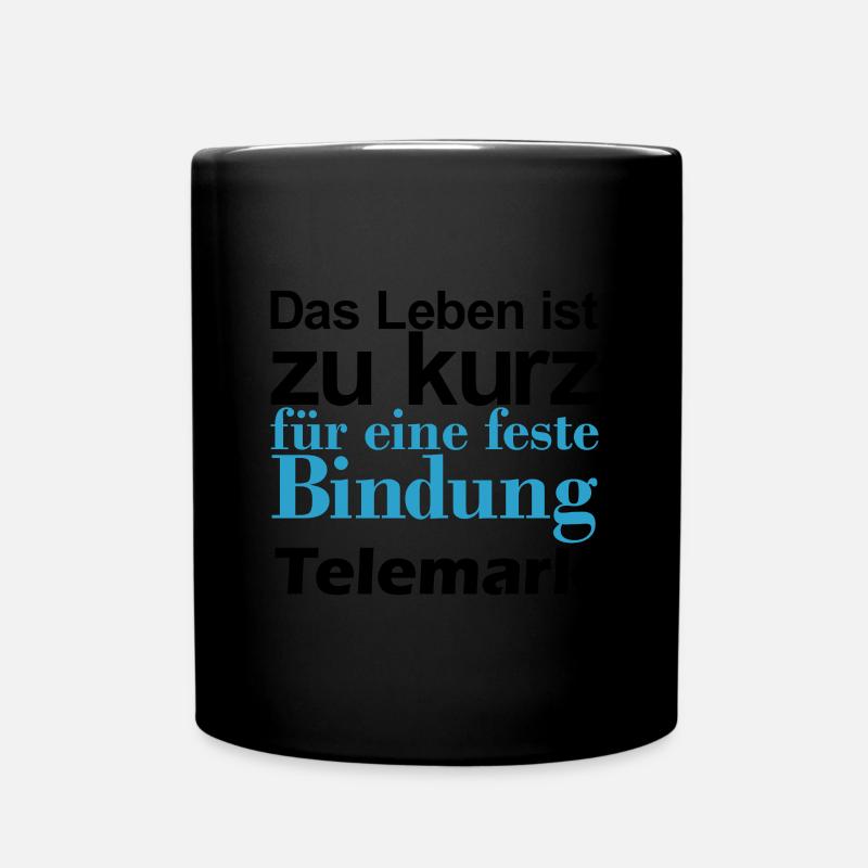 Telemark Ski Leben feste Bindung - Free your Heel - Tasse einfarbig - Schwarz