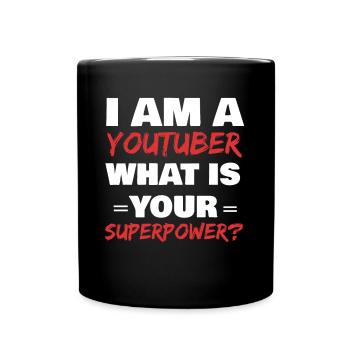 Youtuber Youtube Geschenkidee Freunde Beruf Hobby - Tasse einfarbig - Schwarz - Vorne