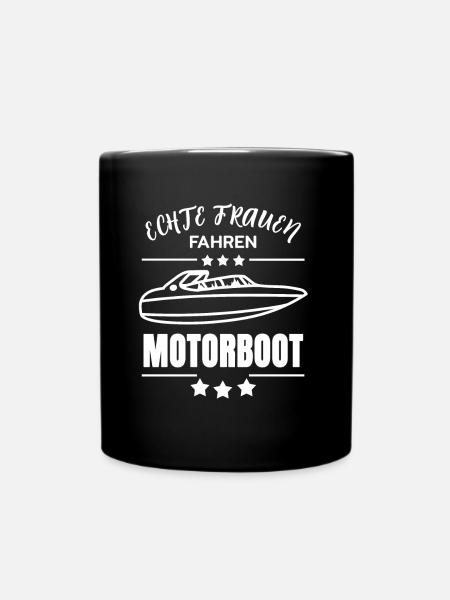 Motorboot - Tasse einfarbig - Schwarz