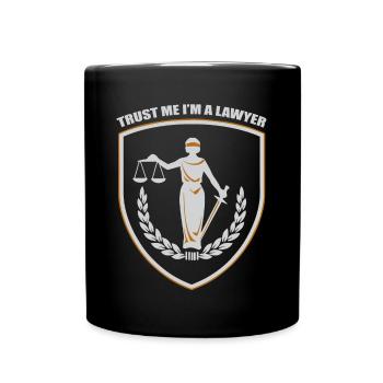 Trust me I'm a lawyer - lawyer gift - Full Colour Mug - black - Front