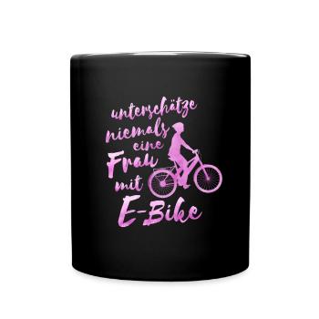 e bike bike femme cadeau e bike - Mug uni - noir - Devant