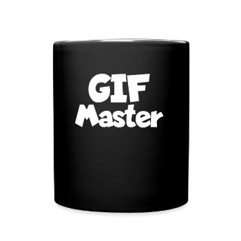 GIF Master Bild Chat Nachricht Geschenk - Tasse einfarbig - Schwarz - Vorne